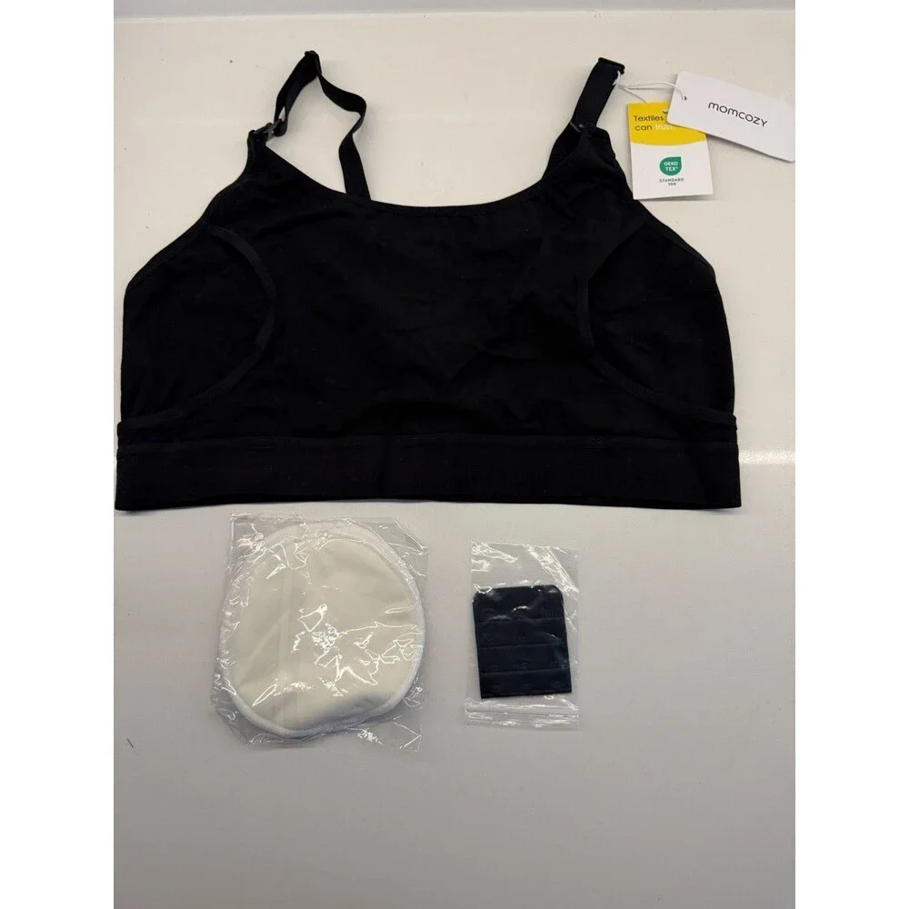 NEW NWT Momcozy Nursing and Pumping Bra Complete with Extender, Pads -Xlarge